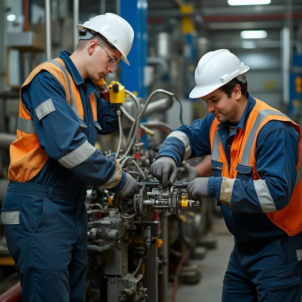 Equipo de ingenieros trabajando